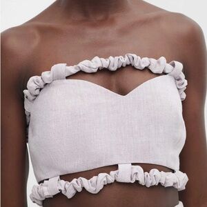 GANNI Lilac Crop Top